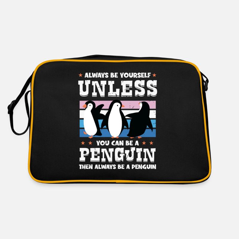 Always Be Yourself Unless You Can Be A Penguin - Retro Tasche - Schwarz/Gold