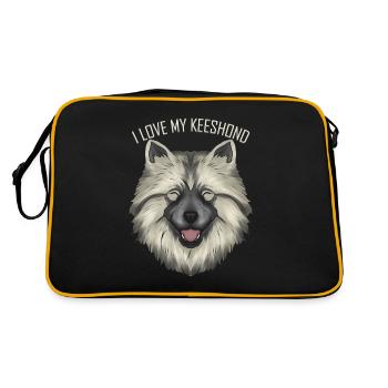 Dog Lover - J’aime mon Keeshond - Sac Retro - noir/or - Dos