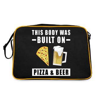 Ce corps a été construit sur la bière à pizza - Sac Retro - noir/or - Dos