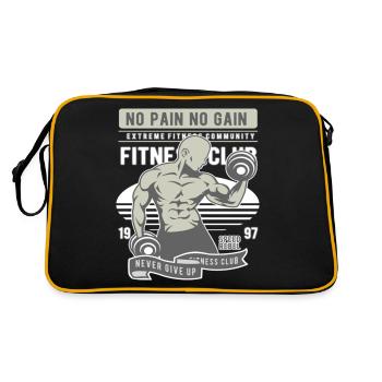 Pas de douleur Pas de gain Gymnase - Sac Retro - noir/or - Dos