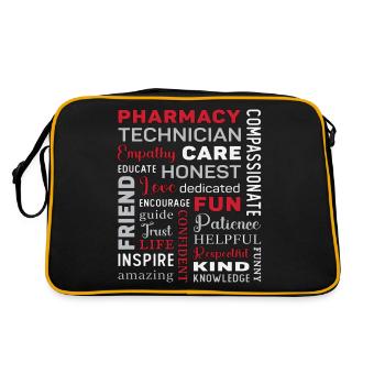 Pharmacy Technician Tech Medicine Pharmacist Quota - Retro Bag - black/gold - Back