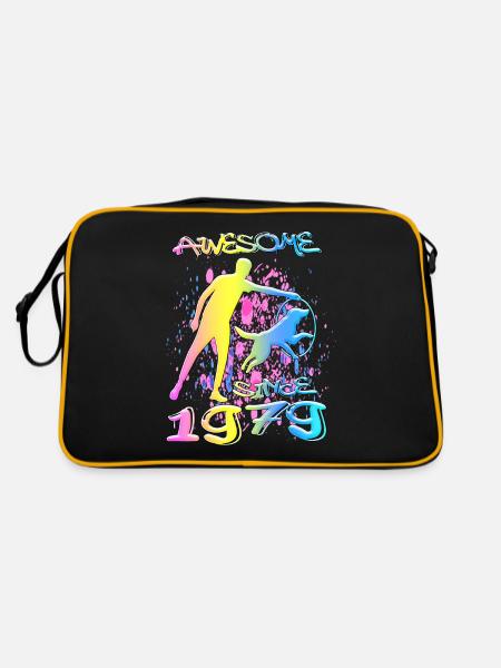 Génial depuis 1979. Agilité, Hundetraining - Sac Retro - noir/or - Dos