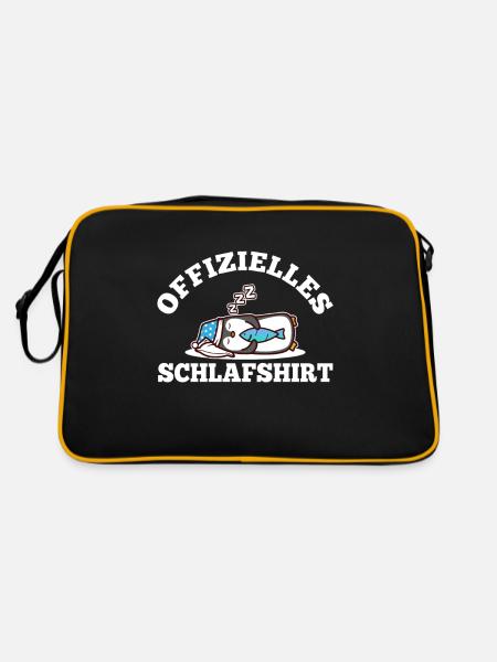 Official Sleeping Shirt Penguin - Retro Bag - black/gold - Back