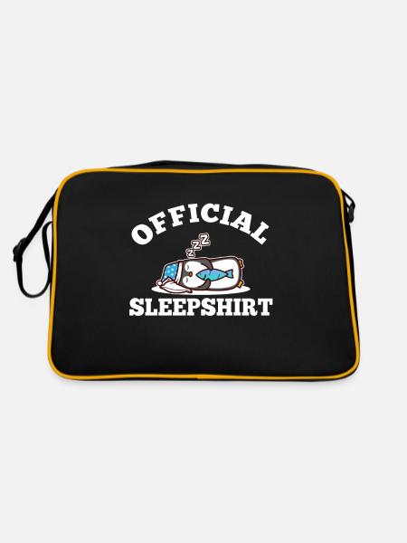 Official sleepshirt penguin - Retro Tasche - Schwarz/Gold - Hinten
