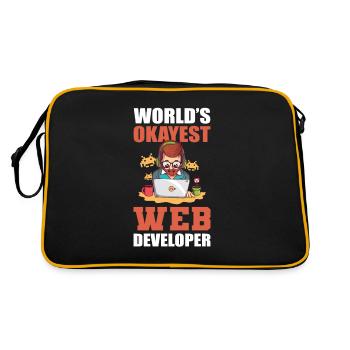Worlds Okayest Web Developer Programmer - Retro Bag - black/gold - Back
