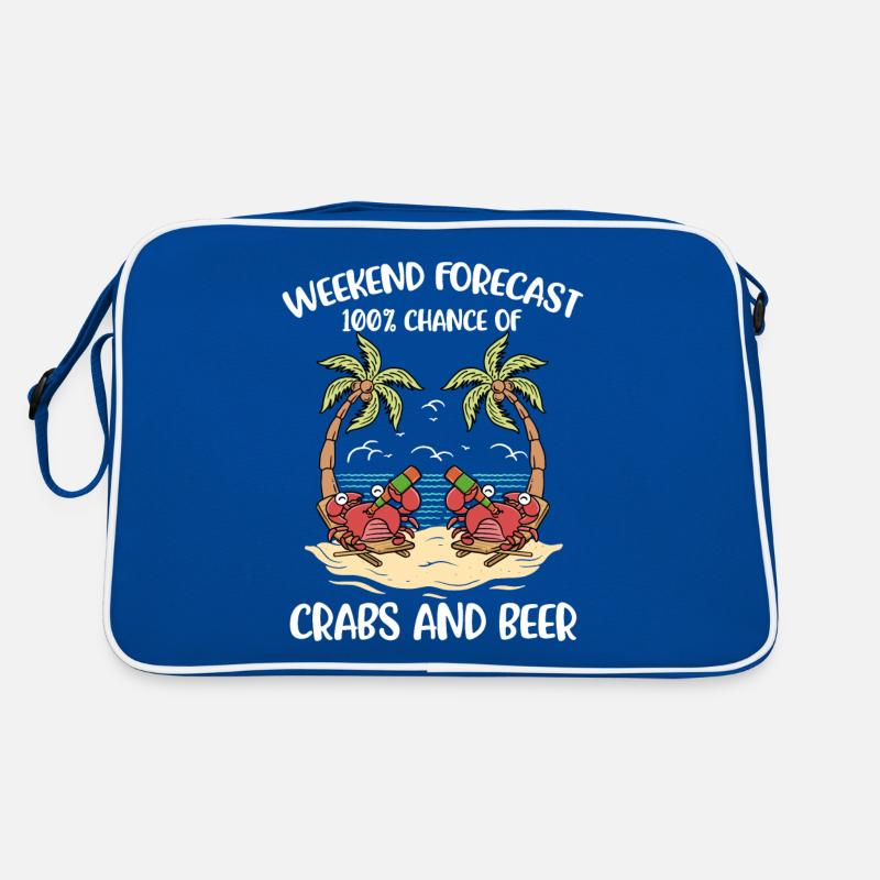 Crab And Beer Krabbe Geschenk Retro Tasche