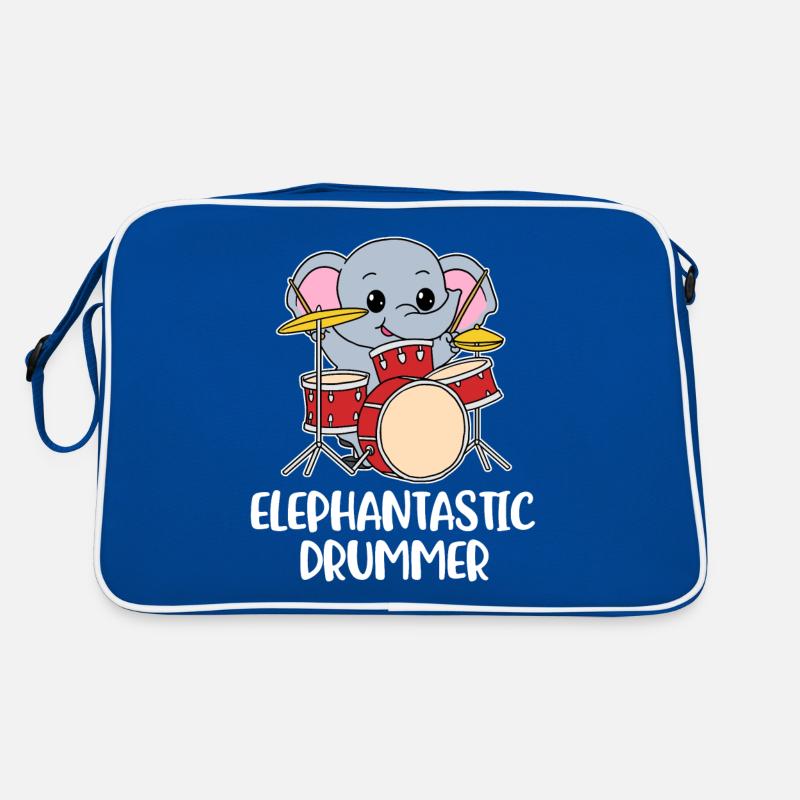 Elephant Drummer Elephant Gift Retro Bag