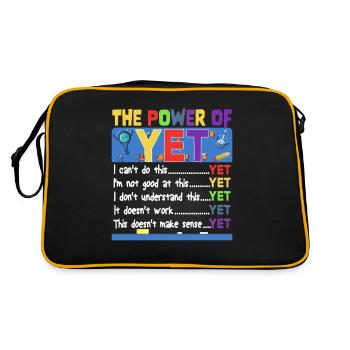 The Power Of Yet Elementary School Motivational - Retro Bag - black/gold - Back