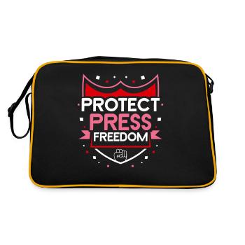 Protects freedom of the press Journalist Press law - Retro Bag - black/gold - Back