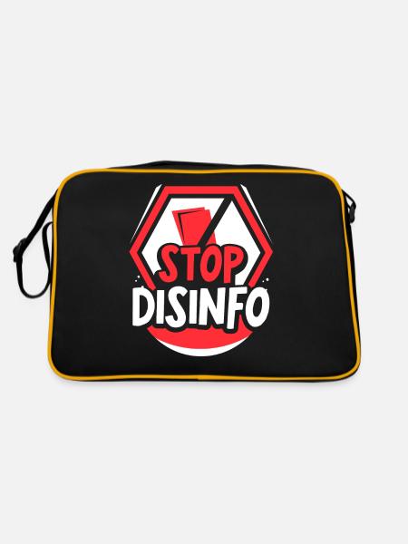 Désinfo Stop à la liberté de la presse Loi sur la liberté de la presse - Sac Retro - noir/or - Dos