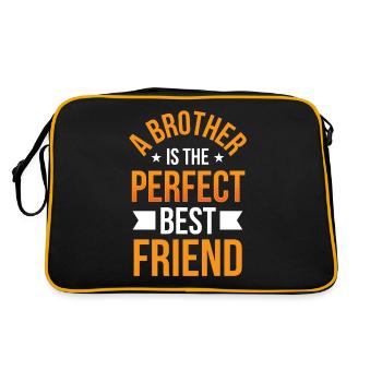 Un frère est le meilleur ami parfait frères - Sac Retro - noir/or - Dos