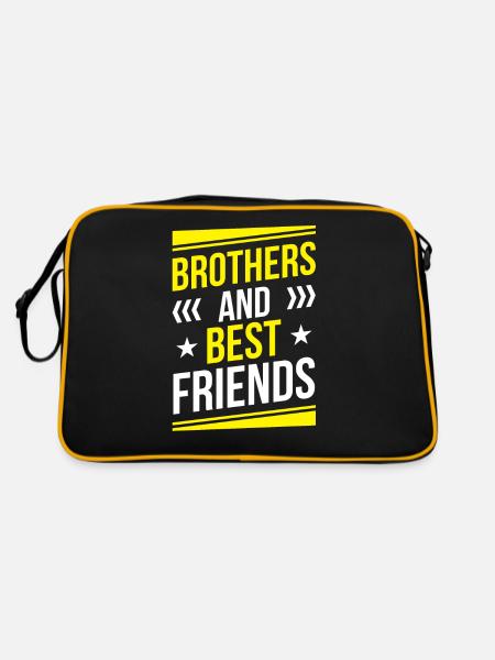 Brothers and Best Friends Brother Friend Team - Retro Bag - black/gold - Back