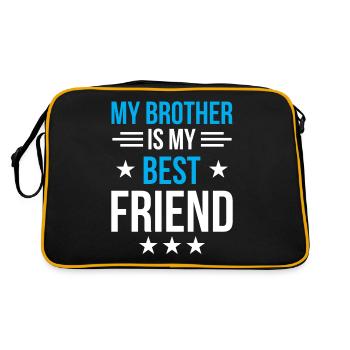 Mon frère est mon meilleur ami les frères de l’équipe - Sac Retro - noir/or - Dos
