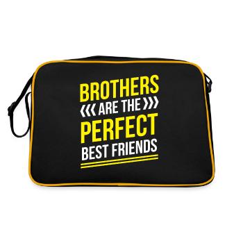 Les frères sont les meilleurs amis parfaits - Sac Retro - noir/or - Dos