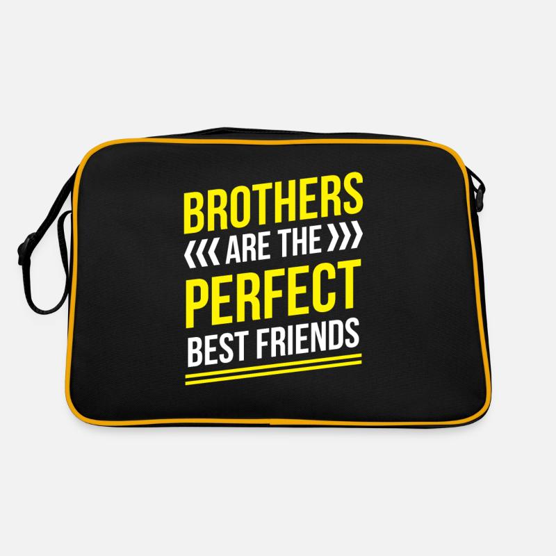 Brüder Sind Die Perfekten Besten Freunde Freund Retro Tasche