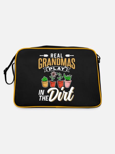 De vraies grands-mères jouant dans la terre La grand-mère de grand-mère - Sac Retro - noir/or - Dos