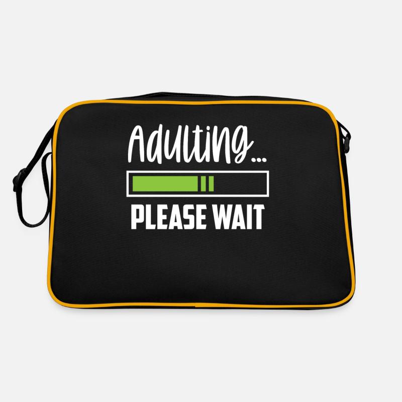 Erwachsen Werden Bitte Warten Pubertät Geburtstag Retro Tasche