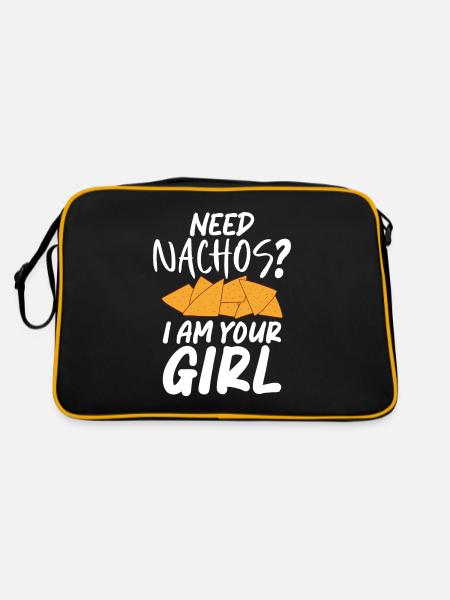 Nacho Lover Nacho Gift Mexican Food - Retro Bag - black/gold - Back
