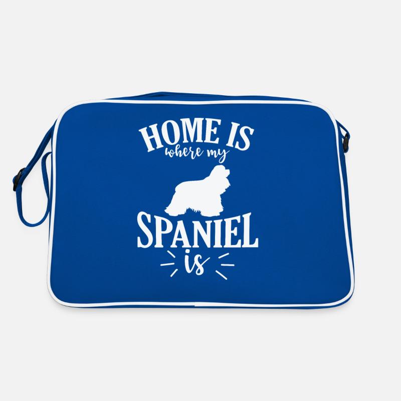 La maison est l’endroit où mon épagneul est Cocker Spaniel Dog Sac Retro
