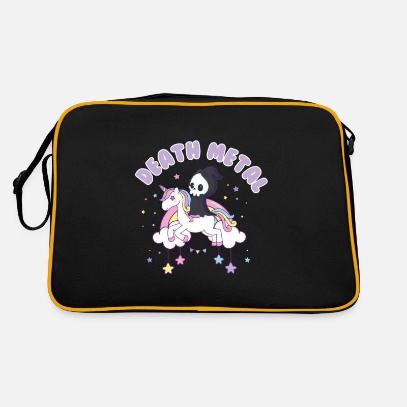 Licorne sur Cloud Death Metal - Sac Retro - noir/or