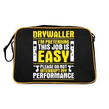 Drywaller Drywall Finisher Drywall Installer - Retro Bag - black/gold - Back
