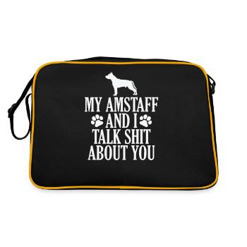 My Terrier and I talk Shit about you - Retro Bag - black/gold - Back