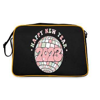 Happy New Year 2023 New Year's Eve Christmas - Retro Bag - black/gold - Back