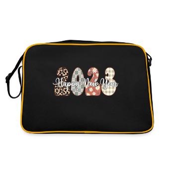 Happy New Year 2023 New Year's Eve Christmas - Retro Bag - black/gold - Back