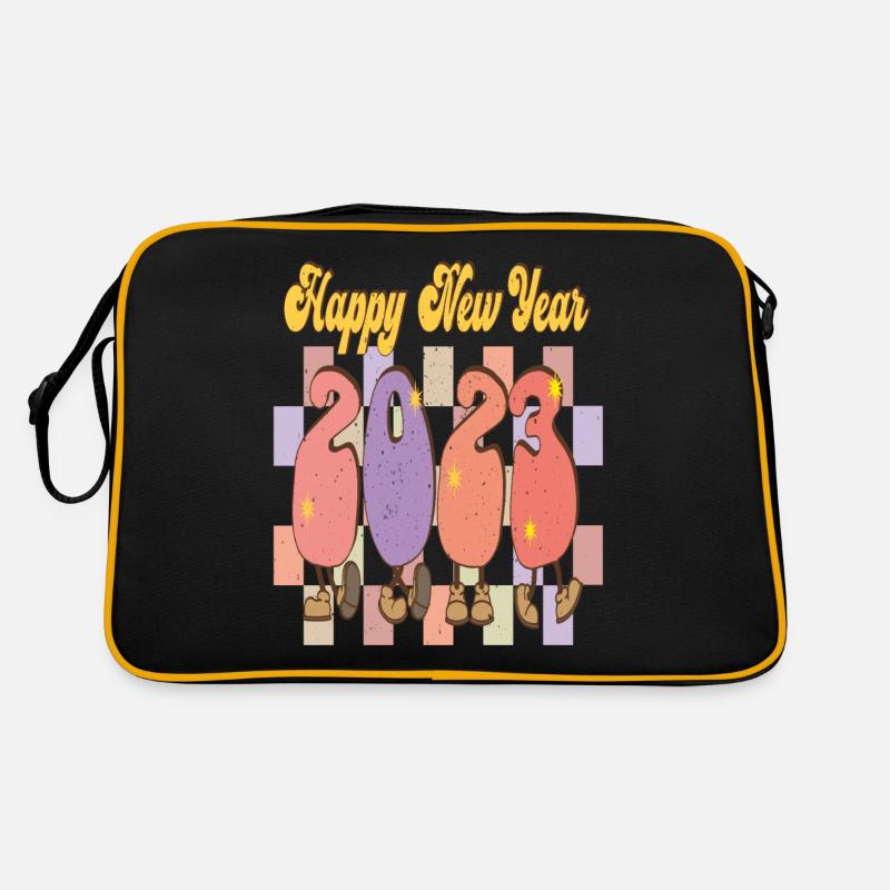 Joyeux Nouvel An 2023 Réveillon du Nouvel An Noël Sac Retro