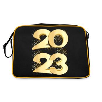 Happy New Year 2023 New Year's Eve Christmas - Retro Bag - black/gold - Back