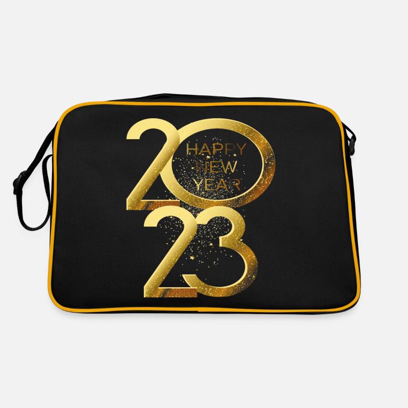 Joyeux Nouvel An 2023 Réveillon du Nouvel An Noël Sac Retro