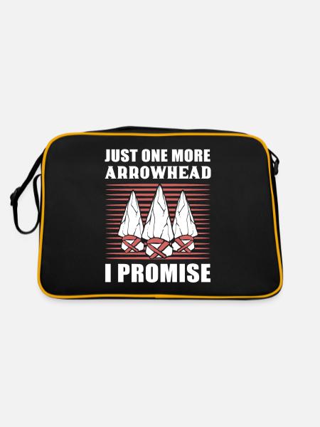 Pfeilspitzenjagd Pfeilspitzen-Jagd Pfeilspitzen-Sa - Retro Tasche - Schwarz/Gold - Hinten