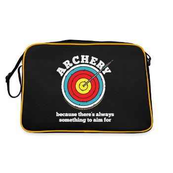 Bogenschießen Archery - Retro Tasche - Schwarz/Gold - Hinten