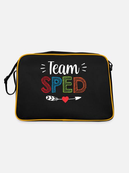Team Special Education Profession Special Education Teacher - Retro Bag - black/gold - Back