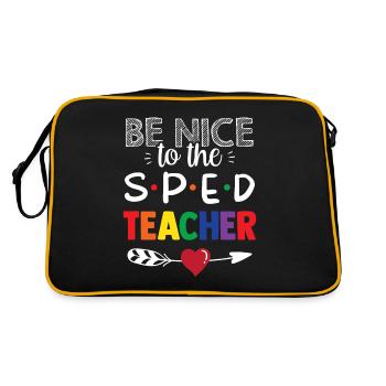 Seien Sie Nett Zum Sped Lehrer Sonderpädagogik - Retro Tasche - Schwarz/Gold - Hinten