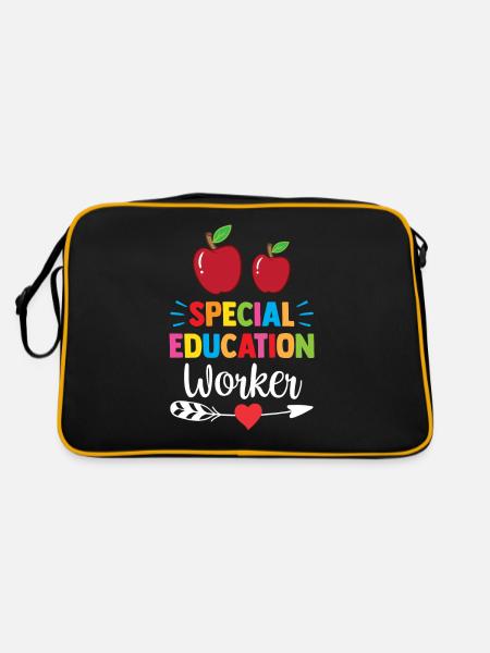 Special Education Workers Special Education Teachers - Retro Bag - black/gold - Back