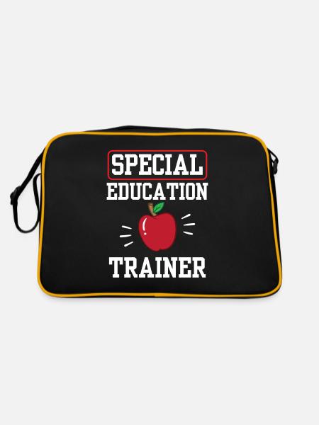 Special Education Trainer Teacher Special Education - Retro Bag - black/gold - Back
