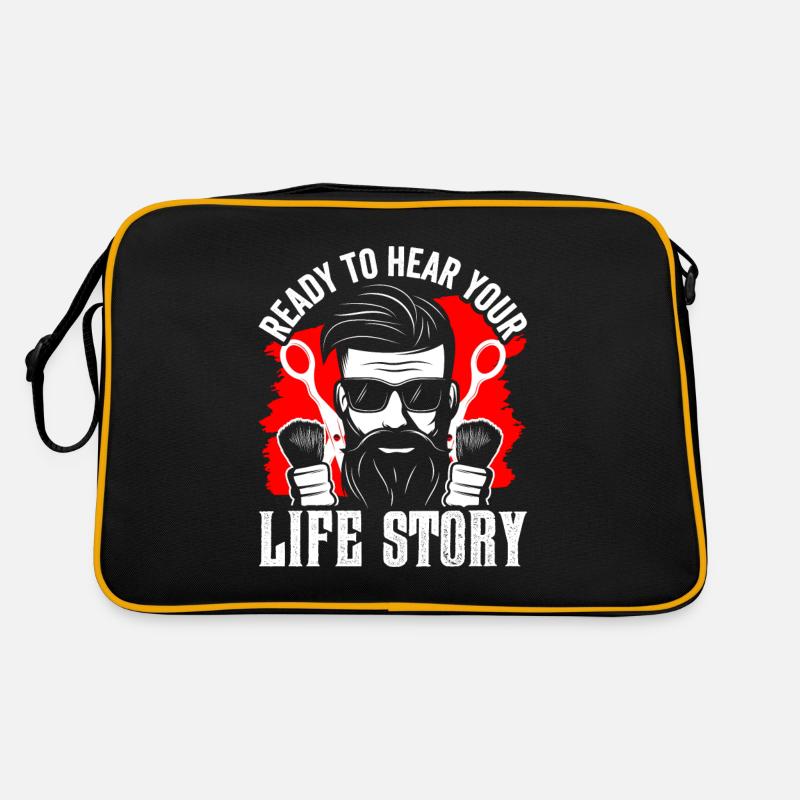 Bereit Ihre Lebensgeschichte Zu Hören Barber Beruf Retro Tasche