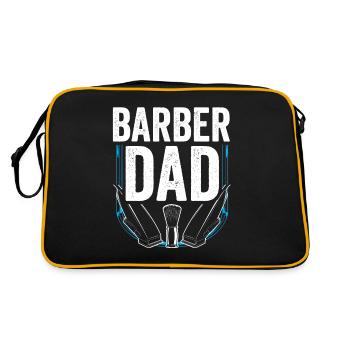 Barber Papa Barbershop Barbershop Profession Barber - Sac Retro - noir/or - Dos