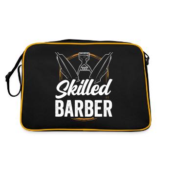 Barbier formé Barbier Barbier Barbershop - Sac Retro - noir/or - Dos