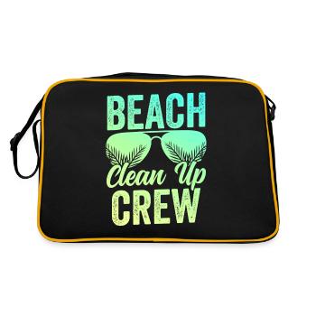 Beach Clean Up Team Beach Cleaning Beach - Retro Bag - black/gold - Back