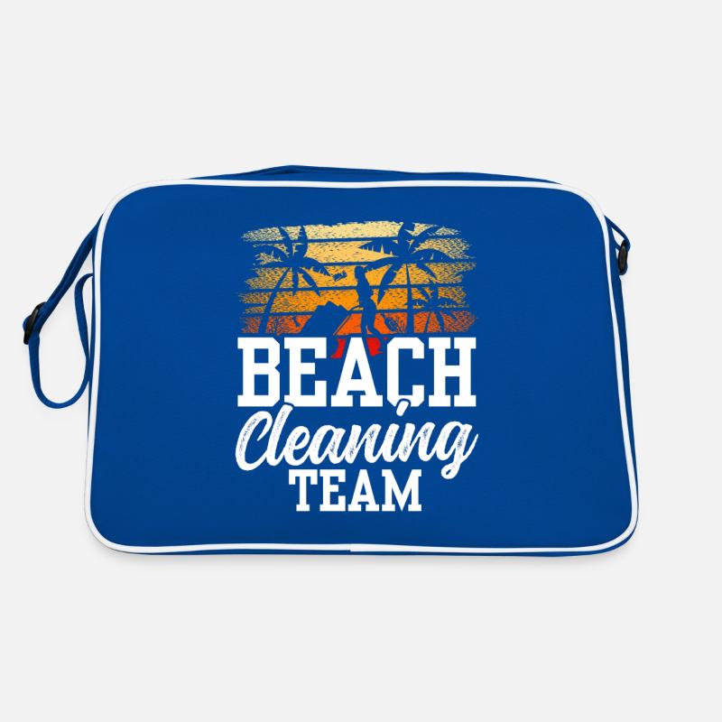 Beach Clean Up Team Beach Cleaning Beach Retro Bag