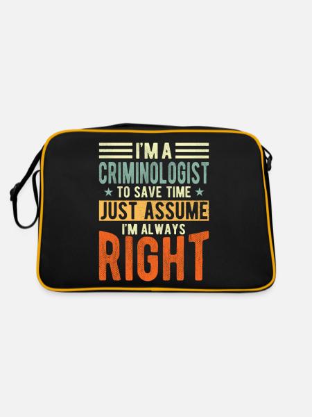 Criminologue - Sac Retro - noir/or - Dos