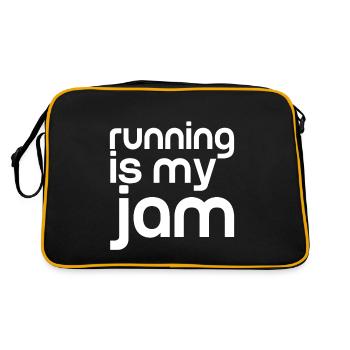 Running Is My Jam - Retro Tasche - Schwarz/Gold - Hinten