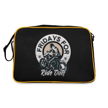 Vendredis moto pour les motocyclistes - Sac Retro - noir/or - Dos