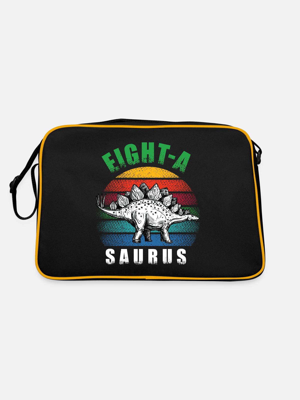 Eight-A Saurus - Retro Bag - black/gold - Back