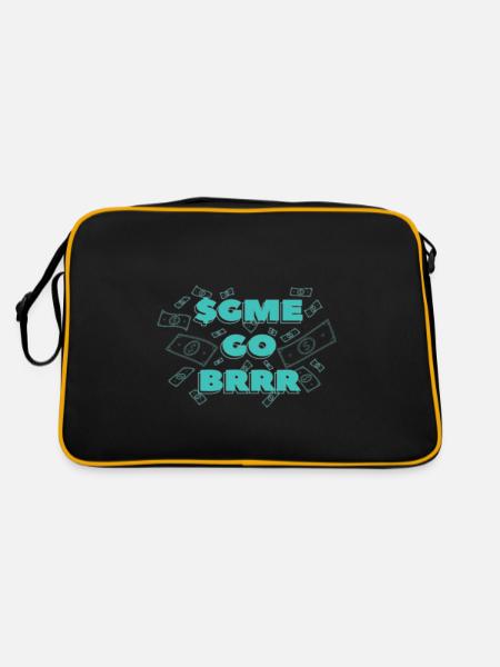 Sgme Go Brrr - Retro Tasche - Schwarz/Gold - Hinten