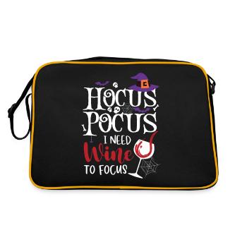 Hocus Pocus J’ai besoin de vin pour se concentrer - Sac Retro - noir/or - Dos