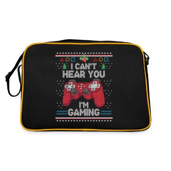 Je ne peux pas vous entendre dans le jeu de Noël - Sac Retro - noir/or - Dos