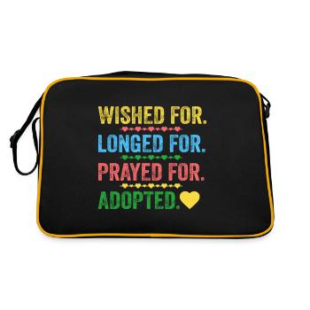 Désiré, désiré, prié pour les enfants adoptés - Sac Retro - noir/or - Dos